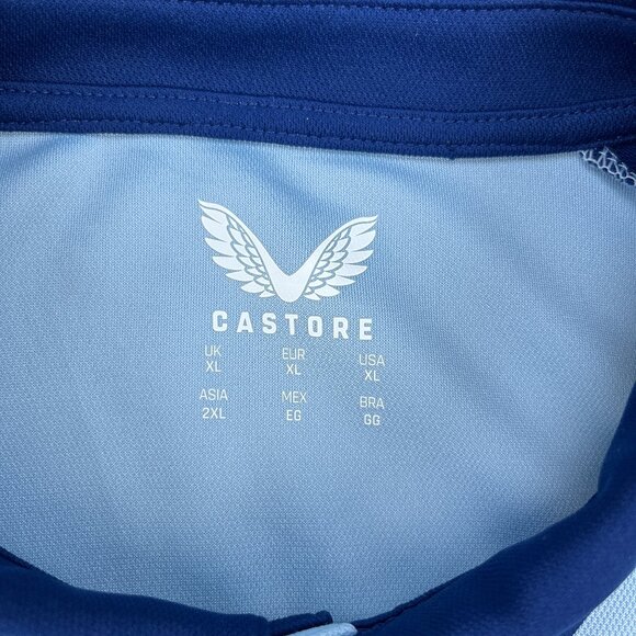 Castore Glasgow Rangers FC Polo Shirt Mens XL Blue Two-Tone 32Red Soccer Footy - Picture 4 of 10